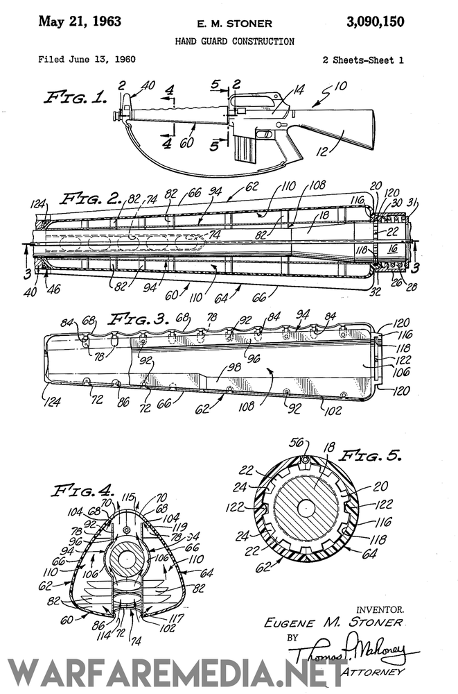 M16 Triangle Handguards Patent – Warfare Media